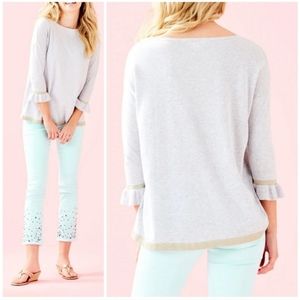 Lilly Pulitzer Charla Ruffle Cuff Sweater XS